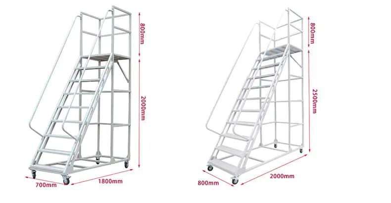 folding step ladder cart