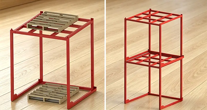 inverted stacking rack
