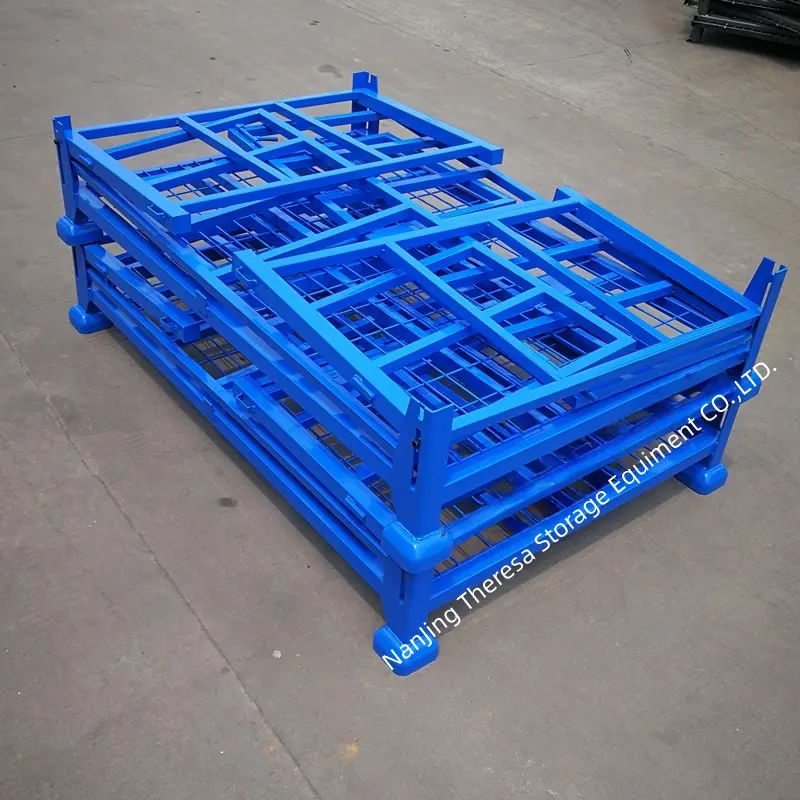 steel storage cages deliver robust durability and stackable design, ideal for long-term warehouse storage and logistics transit.